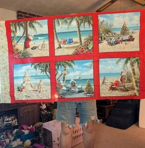 Beach Holiday Quilt Panel